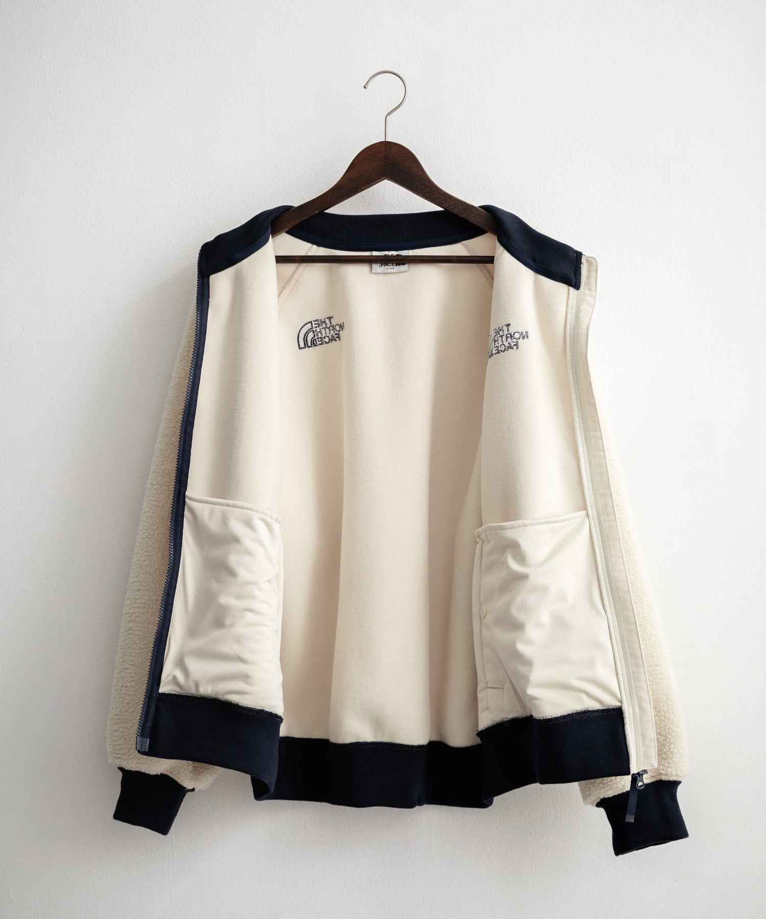 日本未展開モデル THE NORTH FACE ザ・ノースフェイス WHITE LABEL ホワイトレーベル VIVO FLEECE JACKET ロゴ刺繍シープボアフリースジャケット 15554