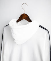 Champion チャンピオン オーバーサイズ袖ラインロゴ裏毛プルオーバーパーカー Mens Hooded Sweatshirt