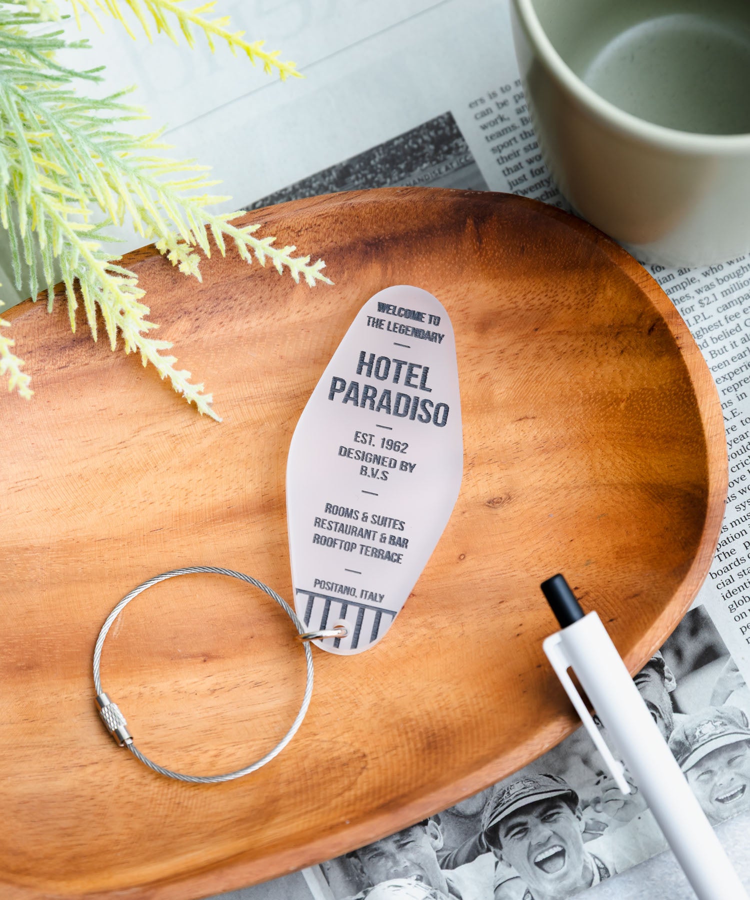 Butler Verner Sails 日本製 CHECK IN KEY TAG ワイヤーリングアクリルキーホルダー JA-3088 16239