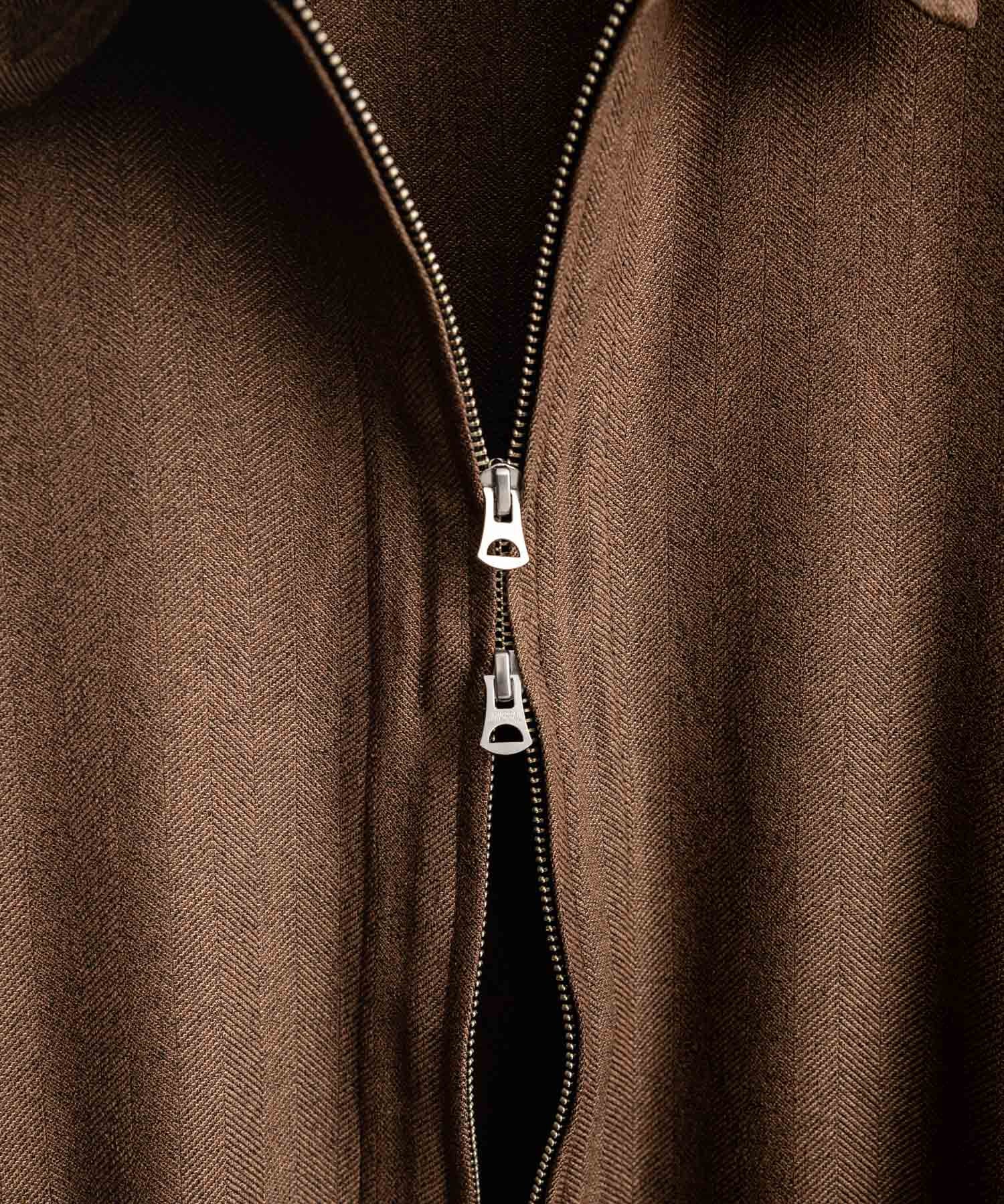 Upscape Audience アップスケープオーディエンス 日本製 国産 LANATEC ラナテック TECH メランジヘリンボンツイード 襟付きショートブルゾン AUD7364 14968