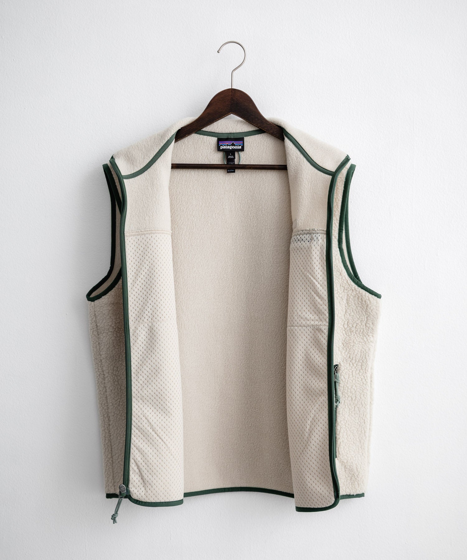 Patagonia パタゴニア M S RETRO PILE VEST レトロパイルフリースベスト/ワンポイントロゴ入りスタンドカラーフルジップボアベスト 16383