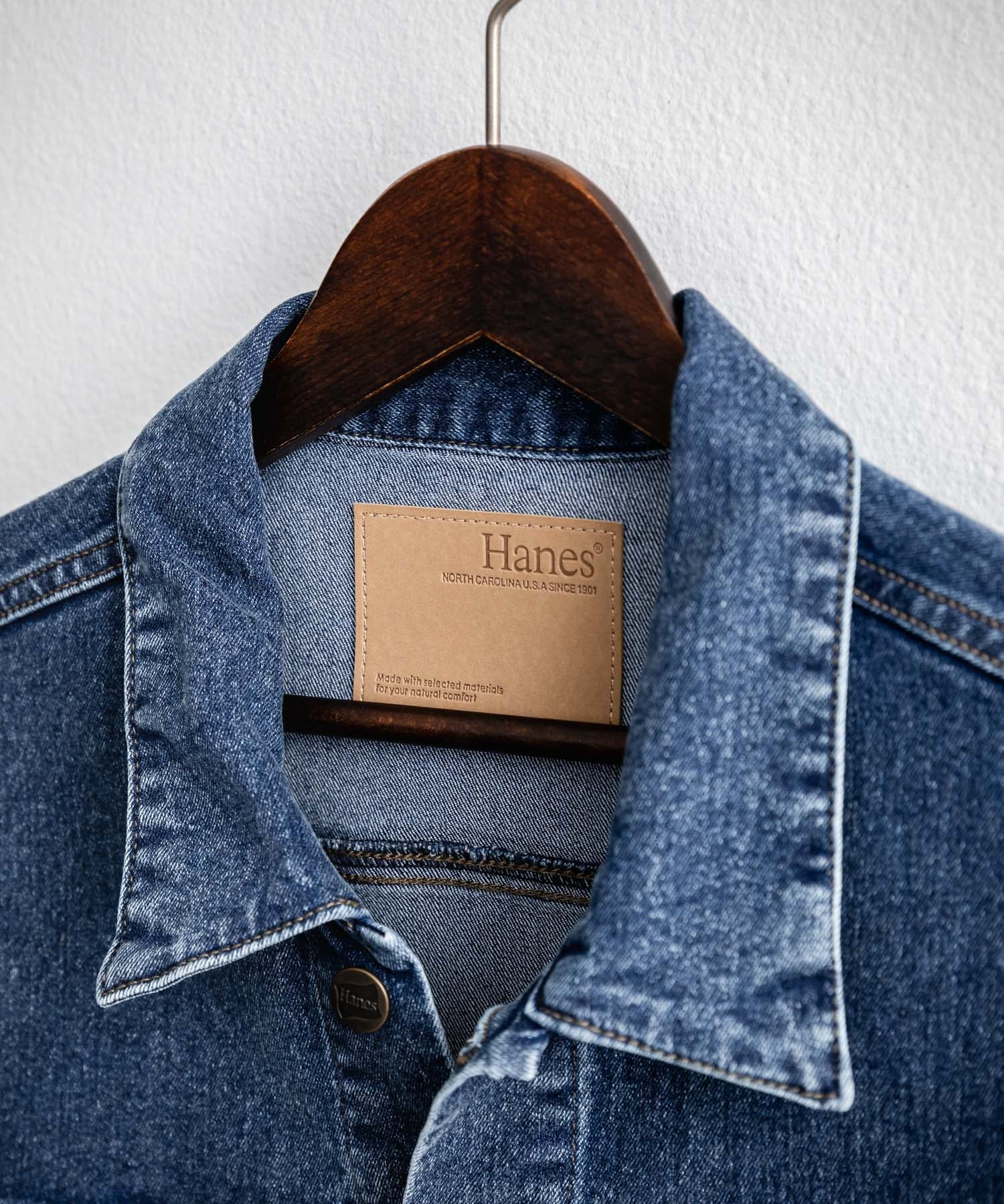 新色追加 Hanes ヘインズ ショート丈 ストレッチデニムジャケット Gジャン 14398
