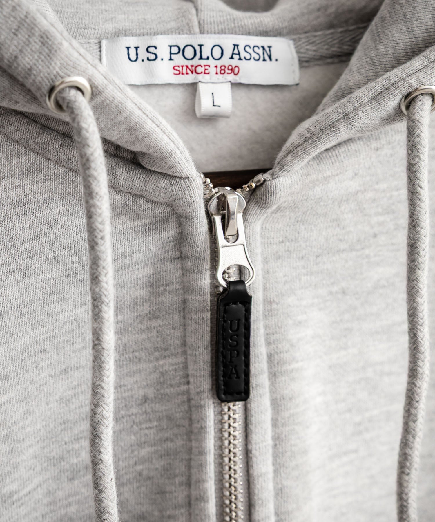 U.S. POLO ASSN. ユーエスポロアッスン オーバーサイズ裏起毛ワンポイントロゴ刺繍フルジップ長袖パーカー 14767
