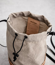 Butler Verner Sails バトラーバーナーセイルズ 日本製/国産 モールドレザー×シワ加工ナイロン巾着ショルダー JA-2865 13793