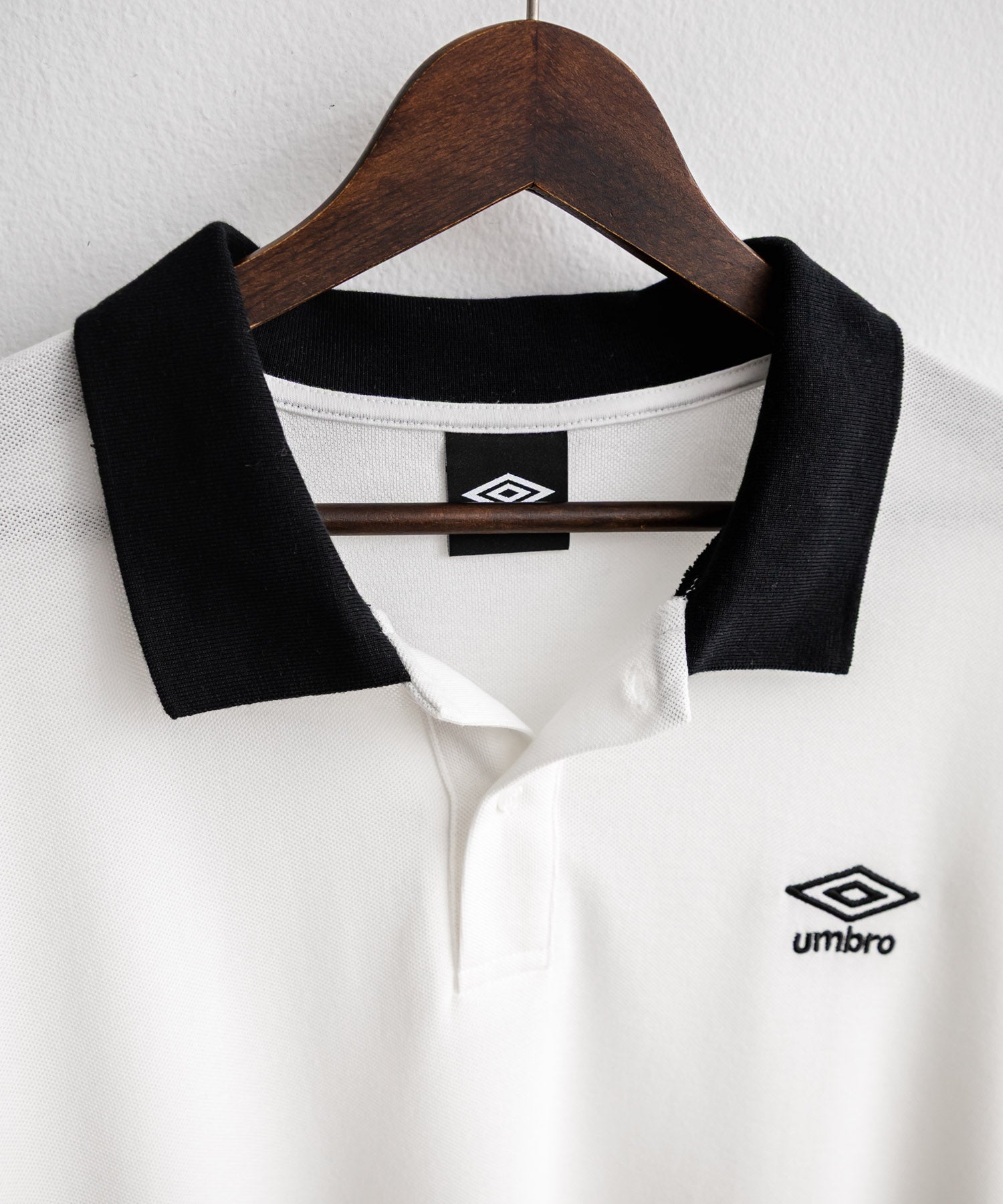 UMBRO アンブロ 別注コラボ オーバーサイズ鹿の子ワンポイントロゴ刺繍半袖ポロシャツ