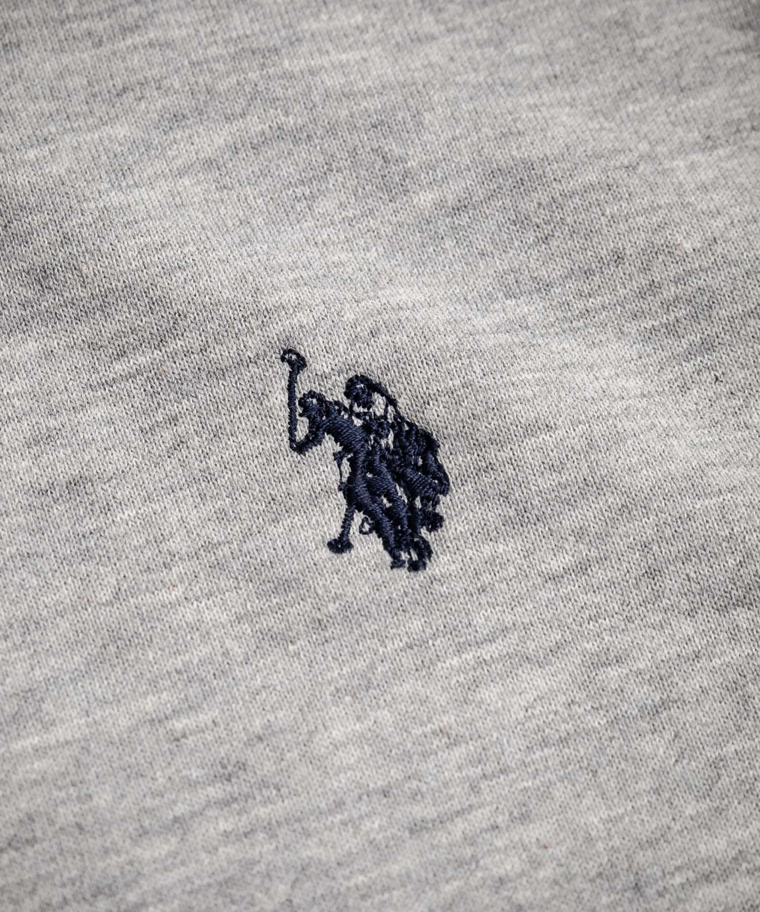 U.S. POLO ASSN. ユーエスポロアッスン half zip sweat shirt オーバーサイズ袖ラインワンポイントロゴ刺繍ハーフジップ裏毛スウェット 14862