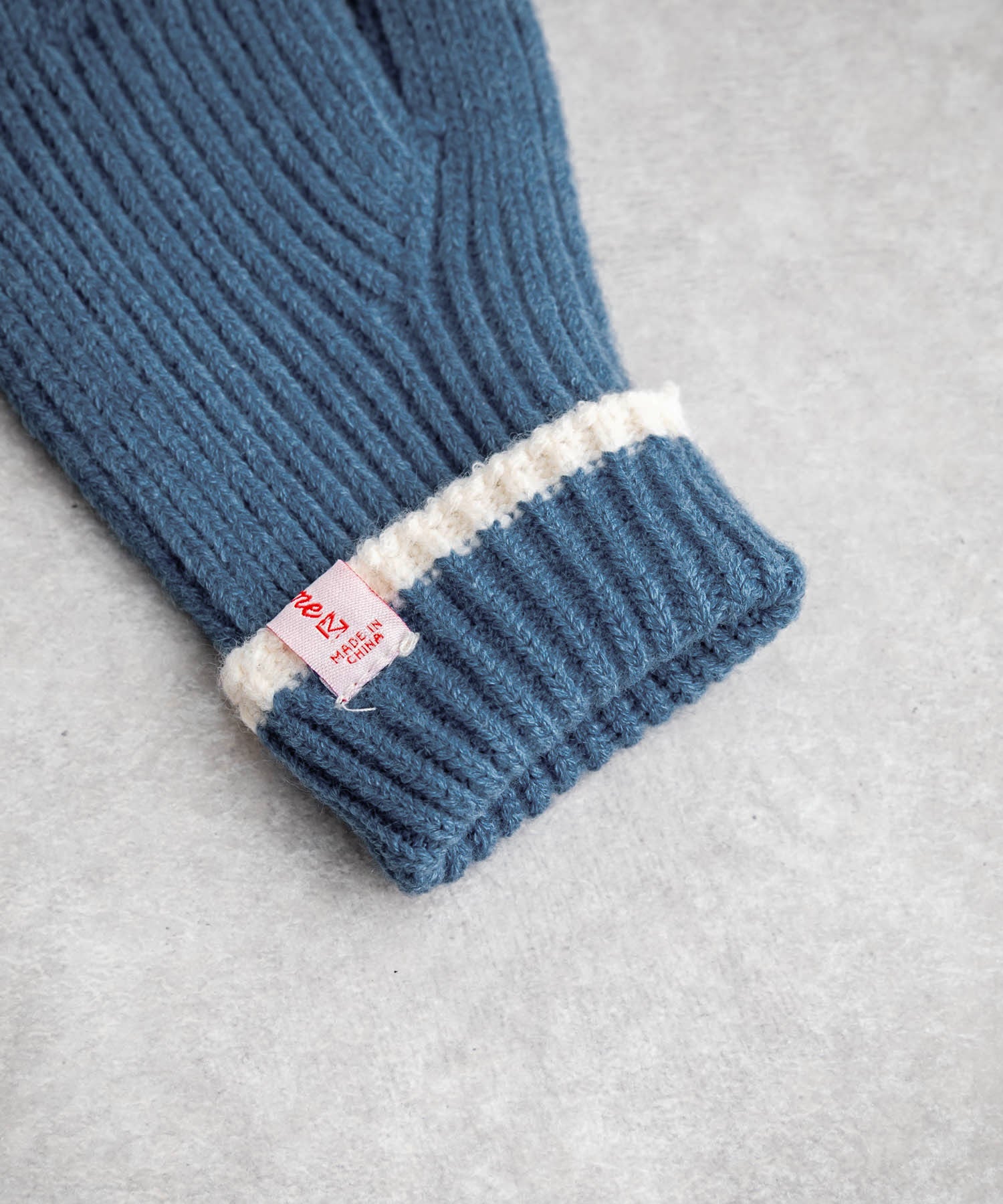 【スマホ/タッチパネル対応】ホールタッチリブニットライングローブ手袋 15255