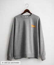 Universal City Studios LLC 別注コラボ オーバーサイズヴィンテージライクグラフィックプリント裏起毛スウェットトレーナー 15115