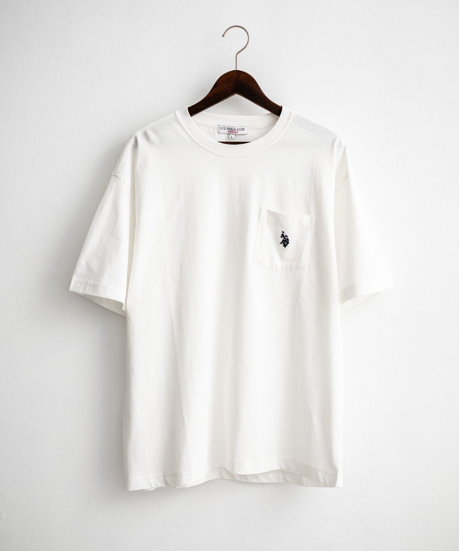 U.S.POLO ASSN. ユーエスポロアッスン バックプリント/無地/ボーダー オーバーサイズクルーショートスリーブTシャツ