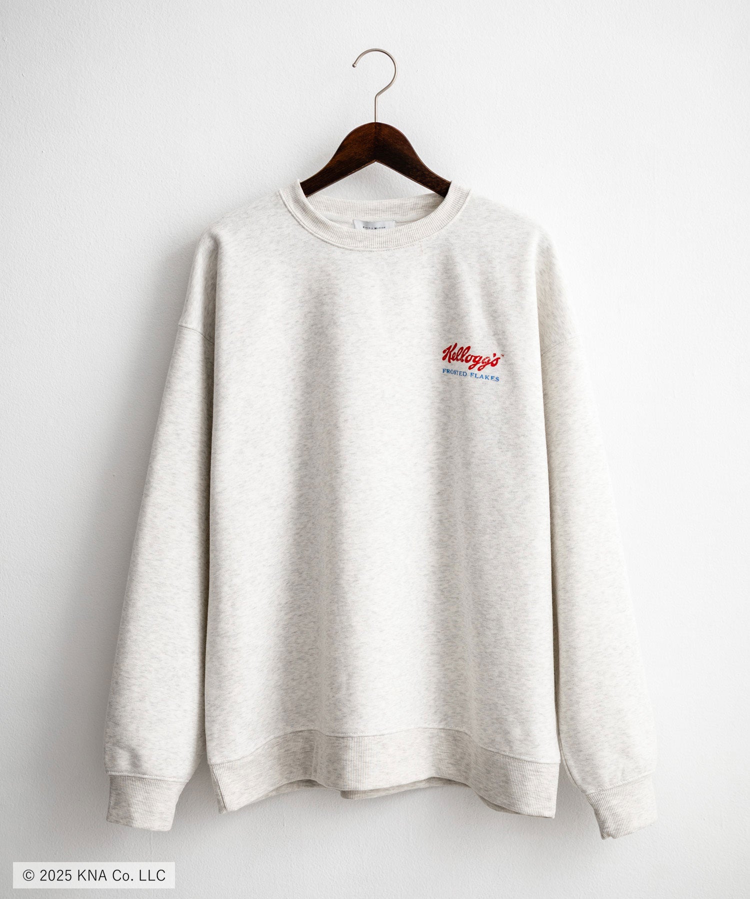 Kellogg's 別注コラボ オーバーサイズヴィンテージライクグラフィックプリント裏起毛スウェットトレーナー 15117