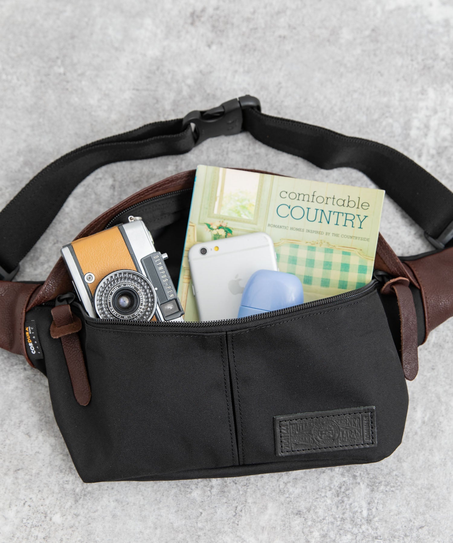 Butler Verner Sails バトラーバーナーセイルズ 日本製 国産コーデュラ本革付属ヒップバッグ JA-1225 6126