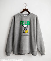 Casper/FELIX THE CAT 別注コラボ オーバーサイズヴィンテージライクグラフィックプリント裏起毛スウェットトレーナー 15116