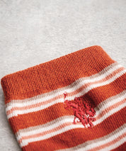 U.S. POLO ASSN. ユーエスポロアッスン マルチボーダーワンポイントロゴ刺繍3足アソートクォーター丈ソックス 15071