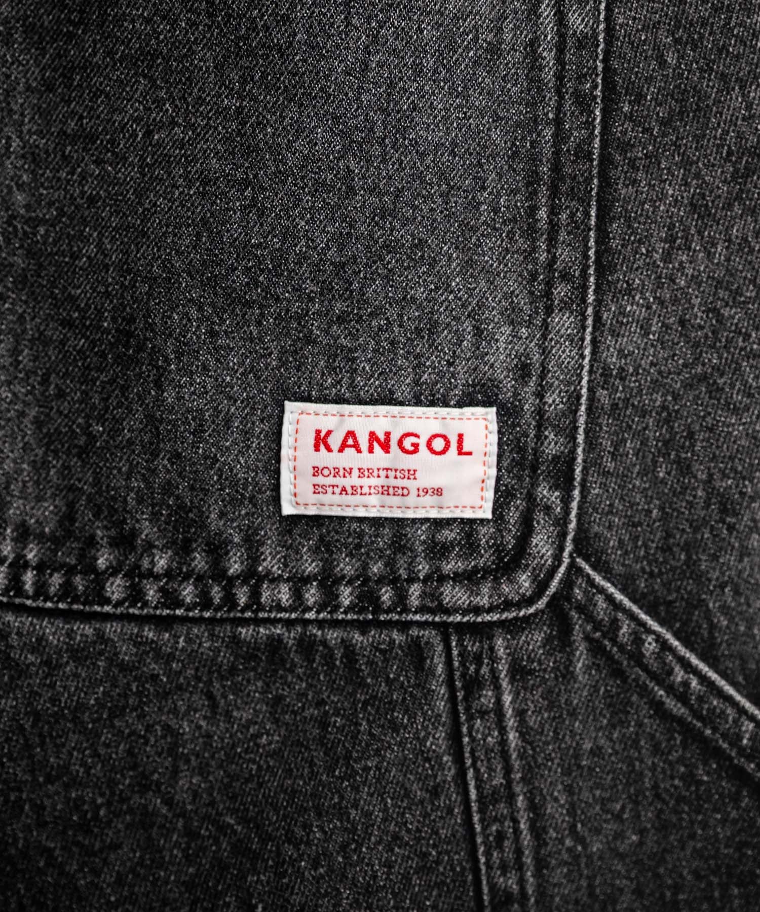 KANGOL カンゴール 別注コラボデニム・ツイルワイドテーパードペインターパンツ 14631