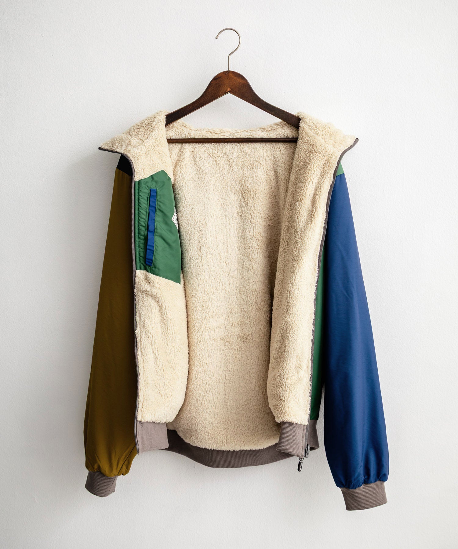 KRIFF MAYER クリフメイヤー2WAY リバーシブル ひっくりフード付きボアジャケット/ロゴ刺繍入りマウンテンパーカー 2514403 14795