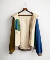 KRIFF MAYER クリフメイヤー2WAY リバーシブル ひっくりフード付きボアジャケット/ロゴ刺繍入りマウンテンパーカー 2514403 14795