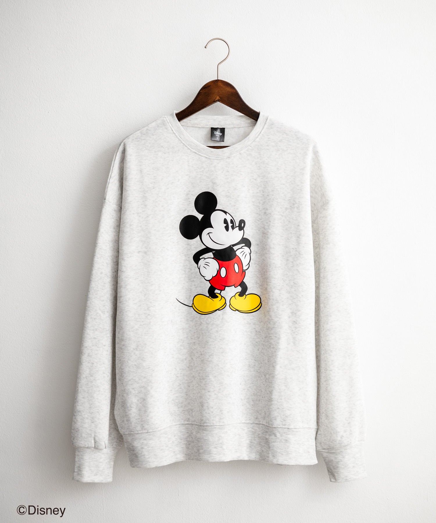 Disney ディズニー MICKEY MOUSE オーバーサイズ ミッキーマウスプリント裏起毛スウェットトレーナー	14939