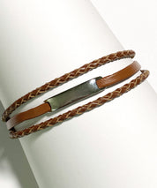 プレート リング チャーム 本革ブレスレット 9569