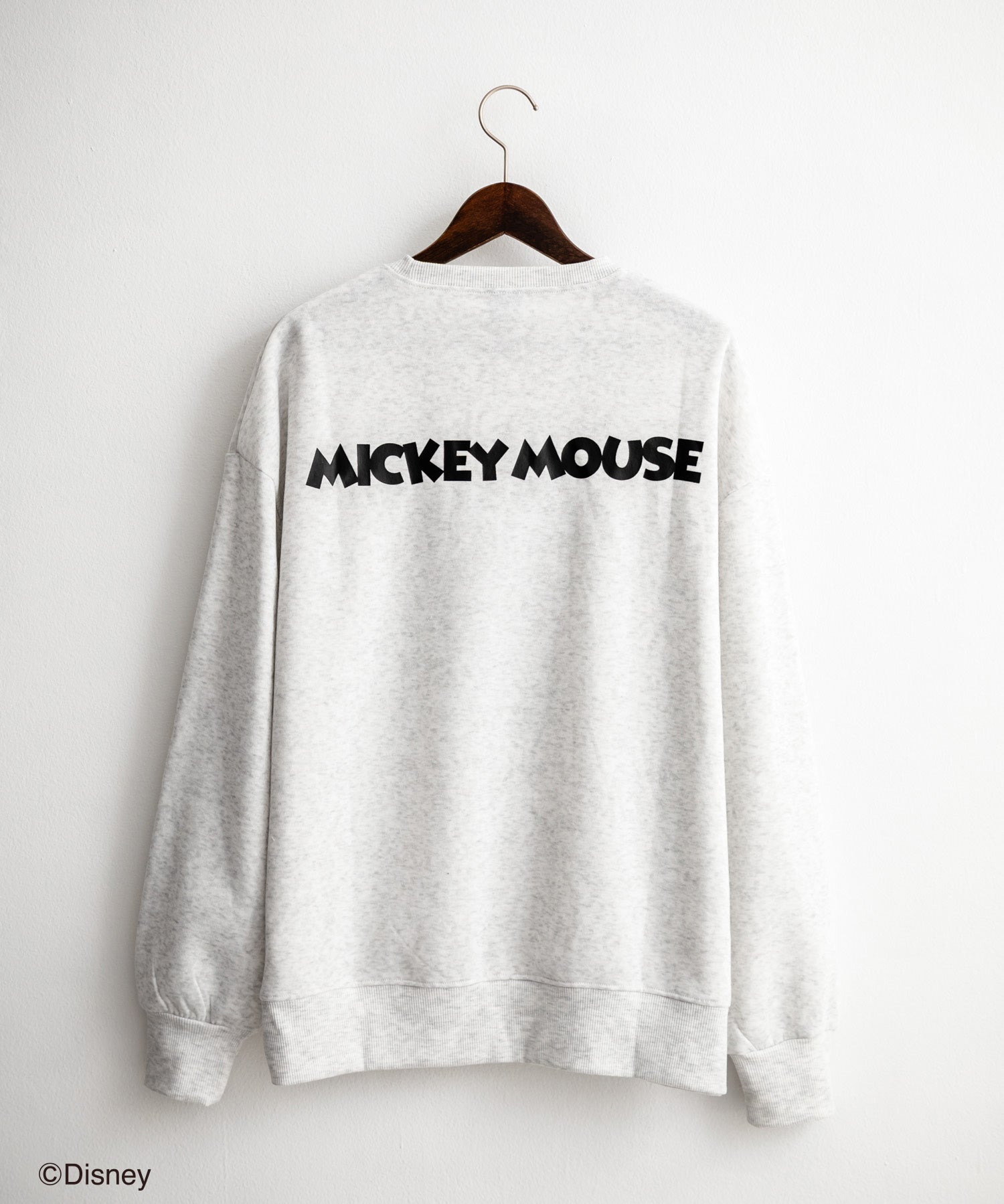 Disney ディズニー MICKEY MOUSE オーバーサイズ ミッキーマウスプリント裏起毛スウェットトレーナー	14939