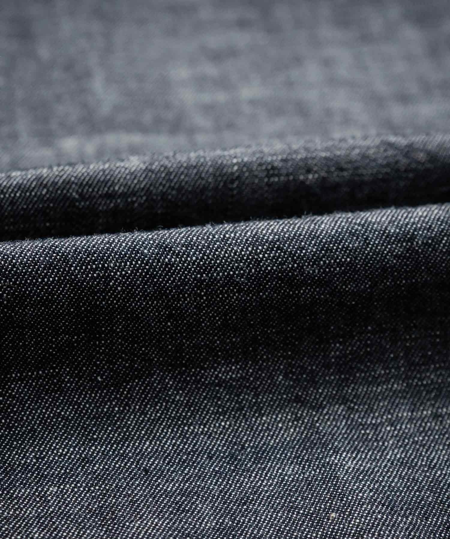 Upscape Audience アップスケープオーディエンス 日本製 国産 「備中備後」6オンスセルヴィッチ 白耳デニム釦ダウンボクシーAライン長袖シャツ AUD6703 15608