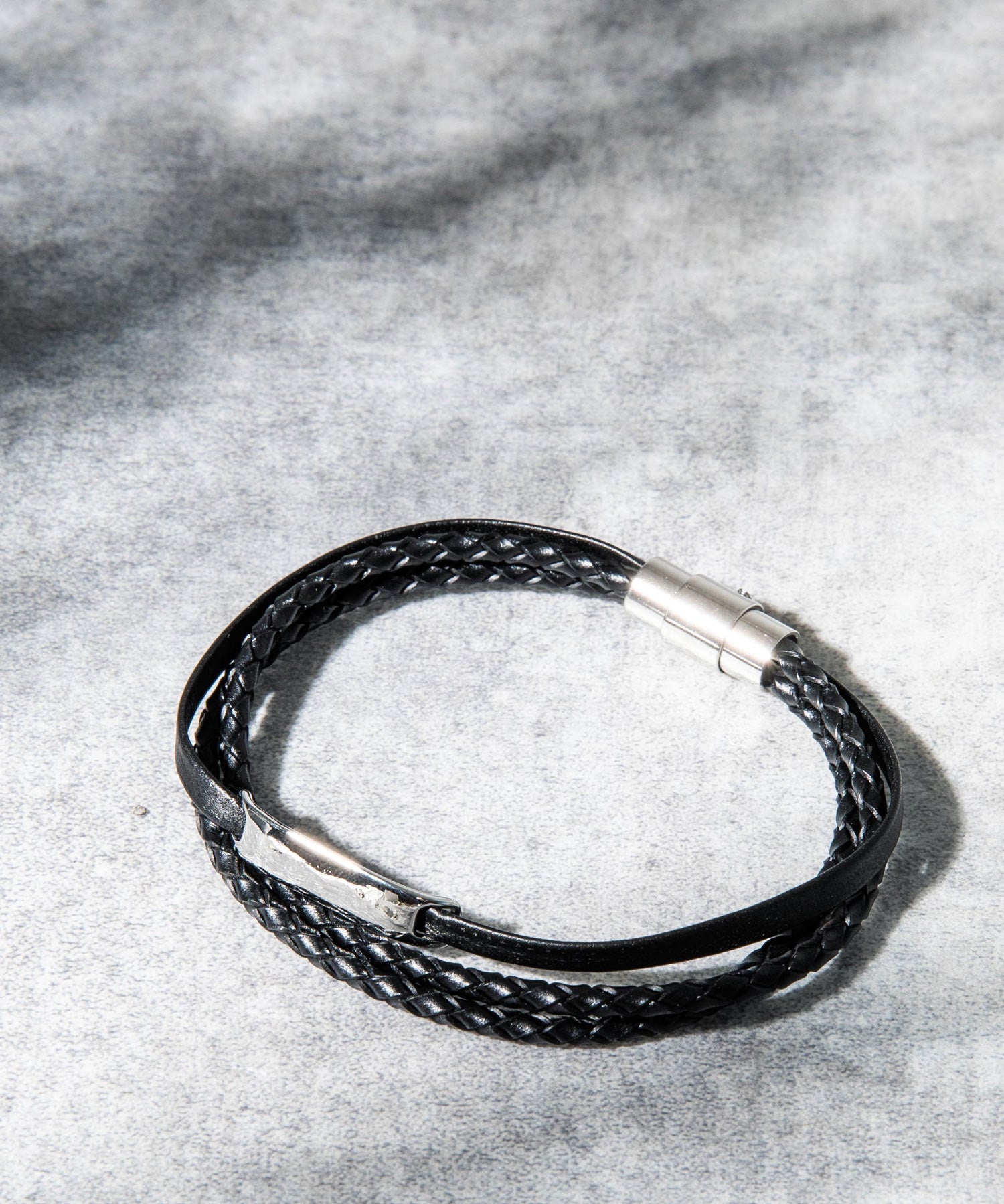 プレート リング チャーム 本革ブレスレット 9569