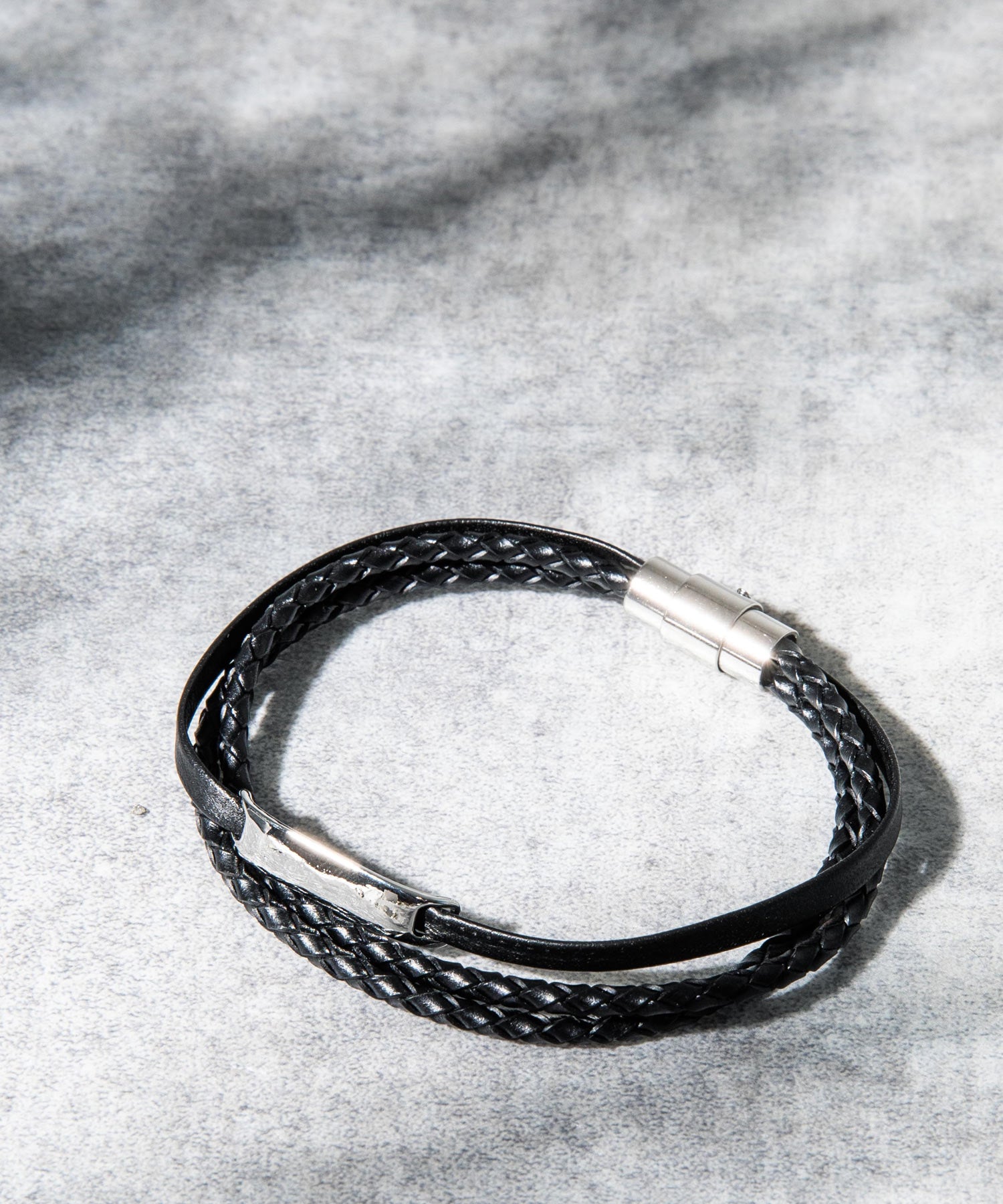 プレート リング チャーム 本革ブレスレット 9569