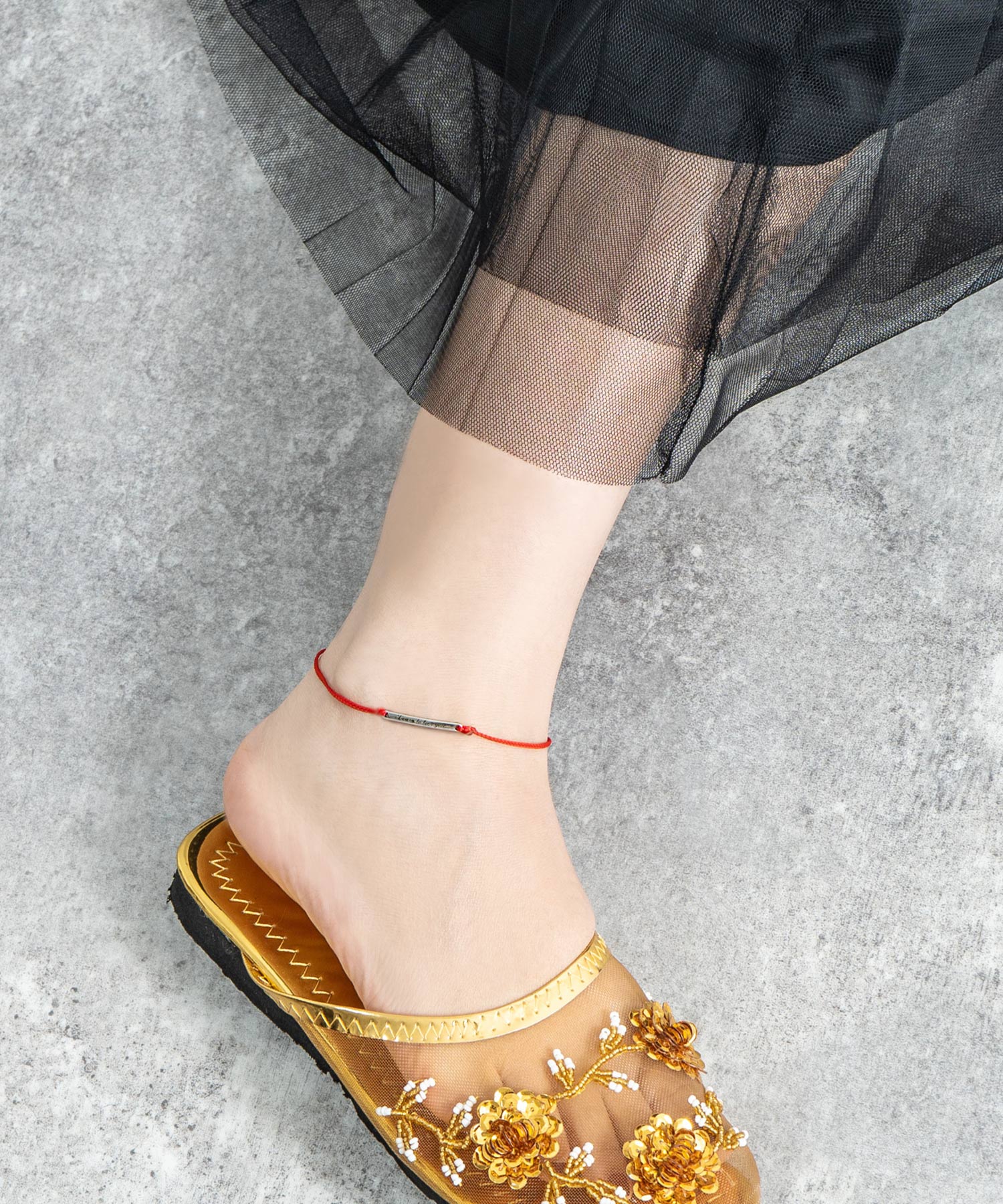 プレート チャーム アンクレット 9570