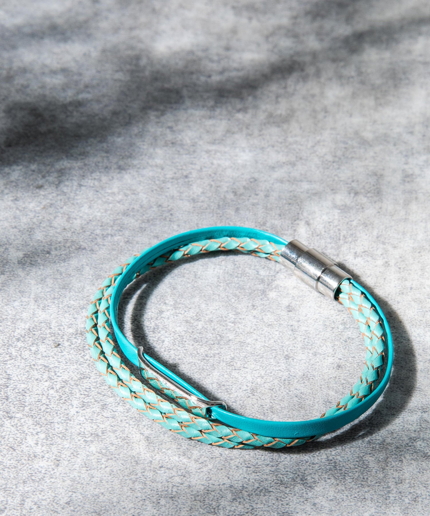 プレート リング チャーム 本革ブレスレット 9569