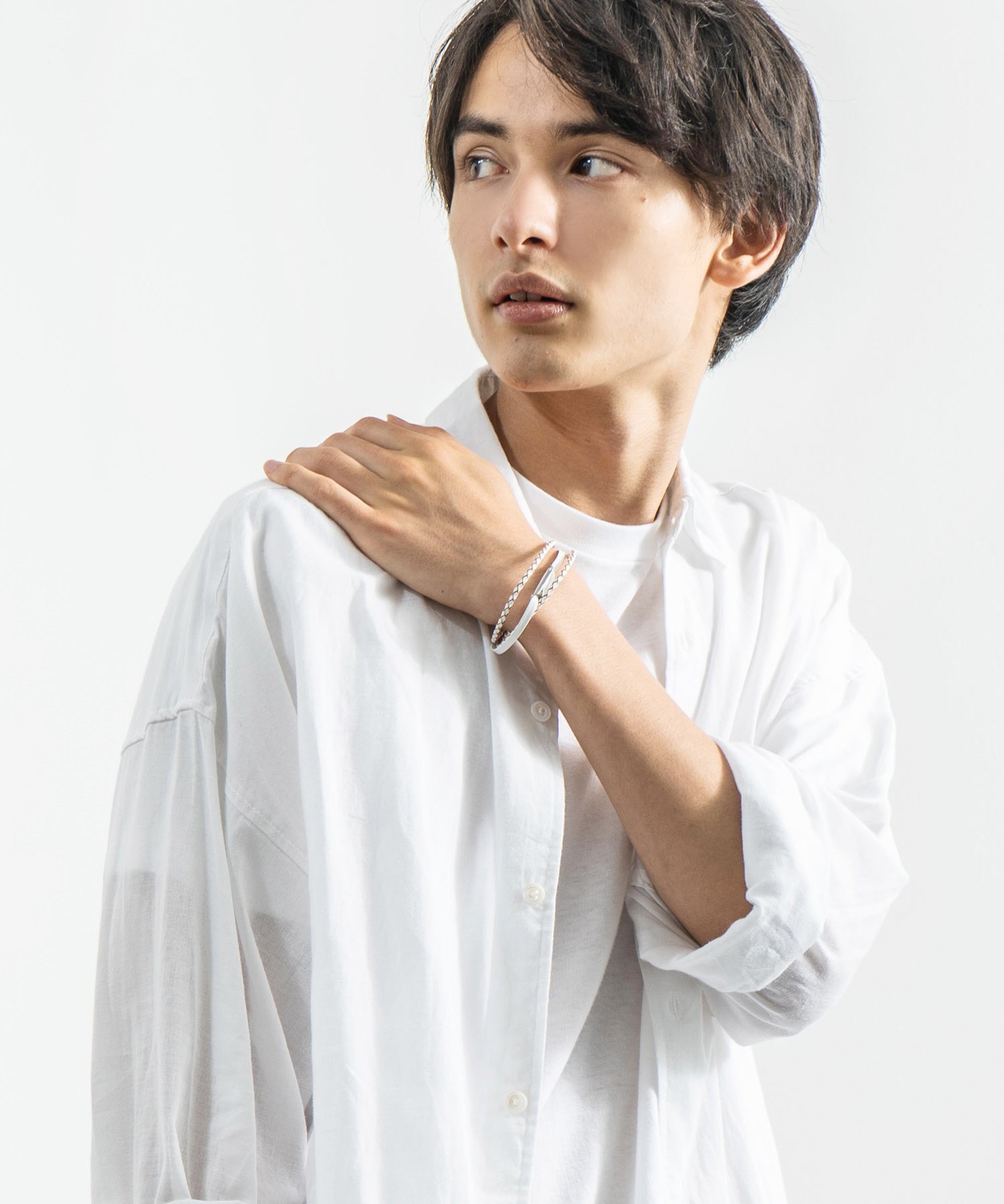 プレート リング チャーム 本革ブレスレット 9569