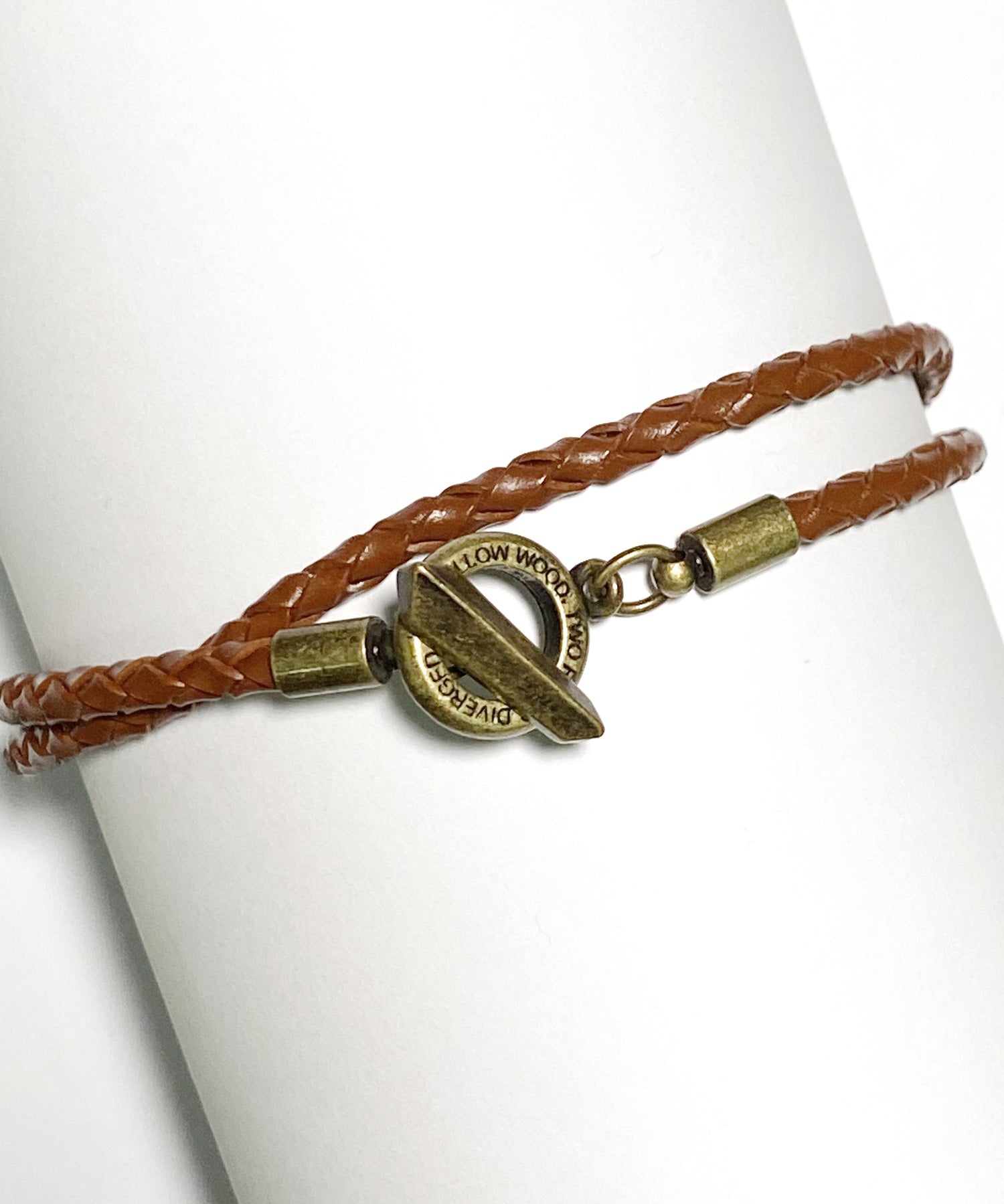 プレート リング チャーム 本革ブレスレット 9569