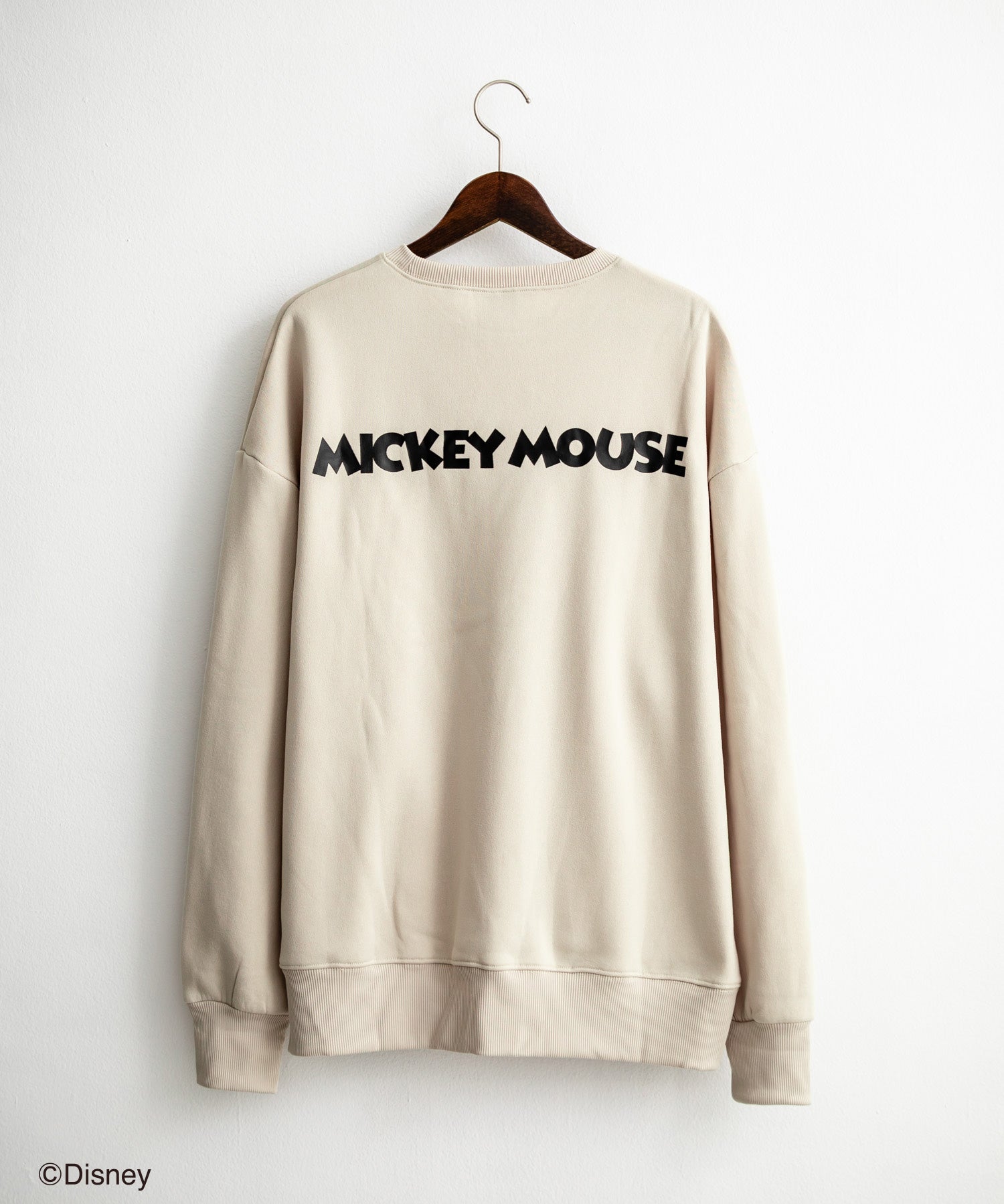 Disney ディズニー MICKEY MOUSE オーバーサイズ ミッキーマウスプリント裏起毛スウェットトレーナー	14939