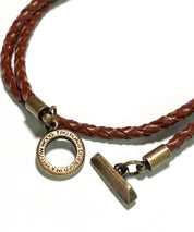 プレート リング チャーム 本革ブレスレット 9569