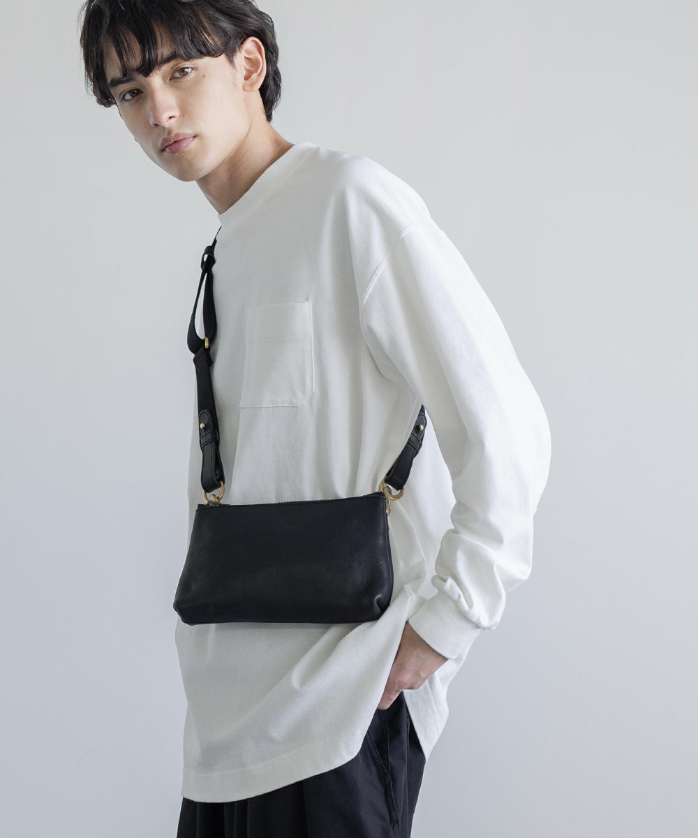 Butler Verner Sails バトラーバーナーセイルズ 日本製 国産ヌメ革レザー捻りシャックルミニショルダーバッグ JA-1713-2 4064