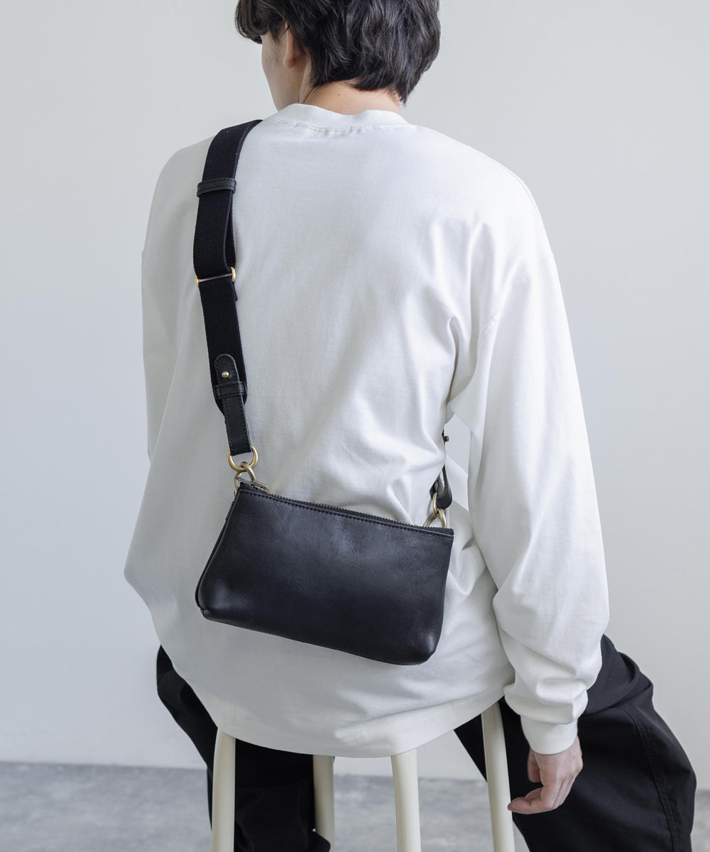 Butler Verner Sails バトラーバーナーセイルズ 日本製 国産ヌメ革レザー捻りシャックルミニショルダーバッグ JA-1713-2 4064