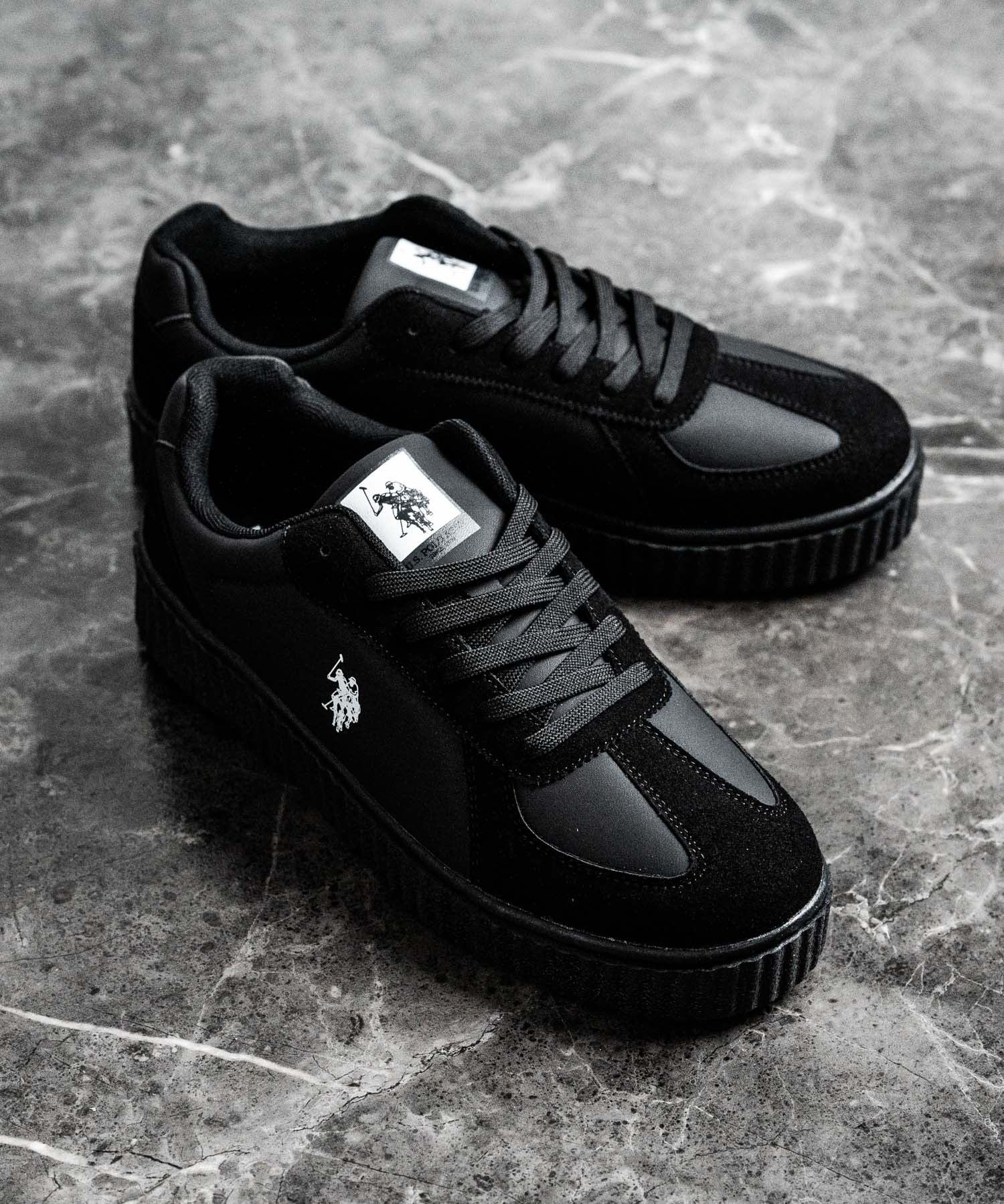 新色追加 U.S. POLO ASSN. ユーエスポロアッスン 厚底ボリュームソールコンビネーションレースアップスニーカー 14137