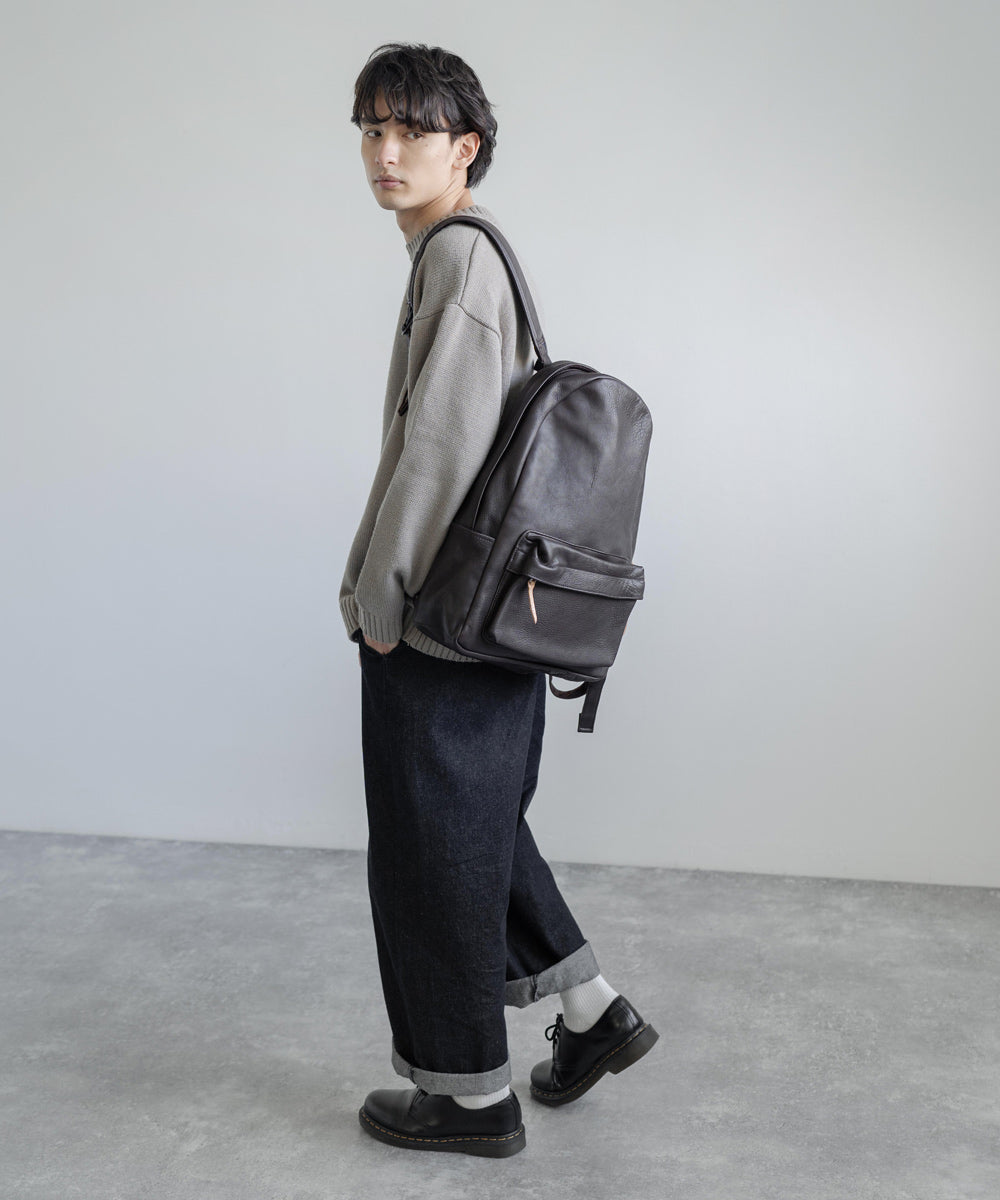 Butler Verner Sails バトラーバーナーセイルズ 日本製国産ヌメ革シュリンクレザーリュック JA-1992 7015