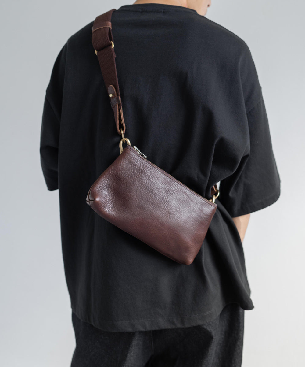 Butler Verner Sails バトラーバーナーセイルズ 日本製 国産ヌメ革レザー捻りシャックルミニショルダーバッグ JA-1713-2 4064