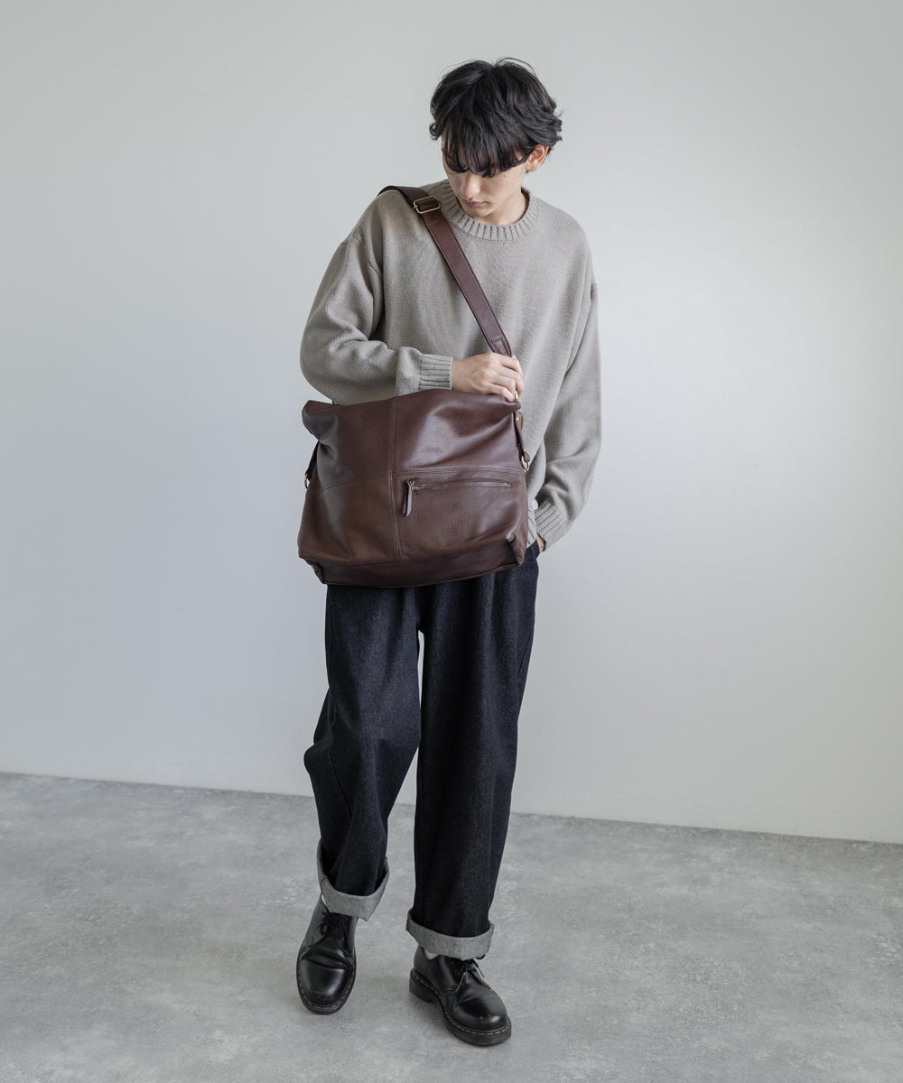 Butler Verner Sails バトラーバーナーセイルズ 日本製 国産オイルレザーエディターズショルダー2nd JA-2128 7834