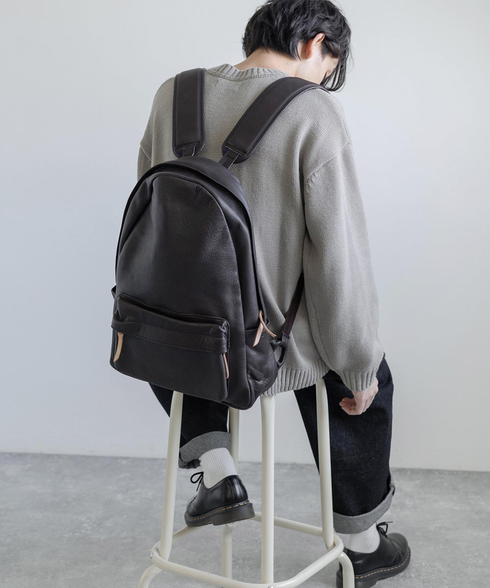 Butler Verner Sails バトラーバーナーセイルズ 日本製国産ヌメ革シュリンクレザーリュック JA-1992 7015