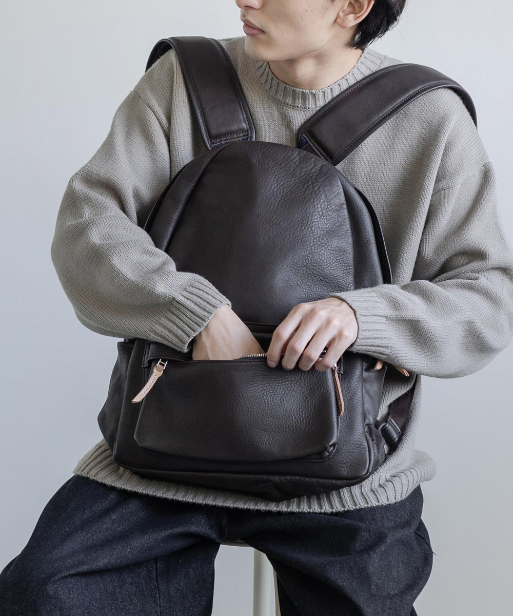 Butler Verner Sails バトラーバーナーセイルズ 日本製国産ヌメ革シュリンクレザーリュック JA-1992 7015