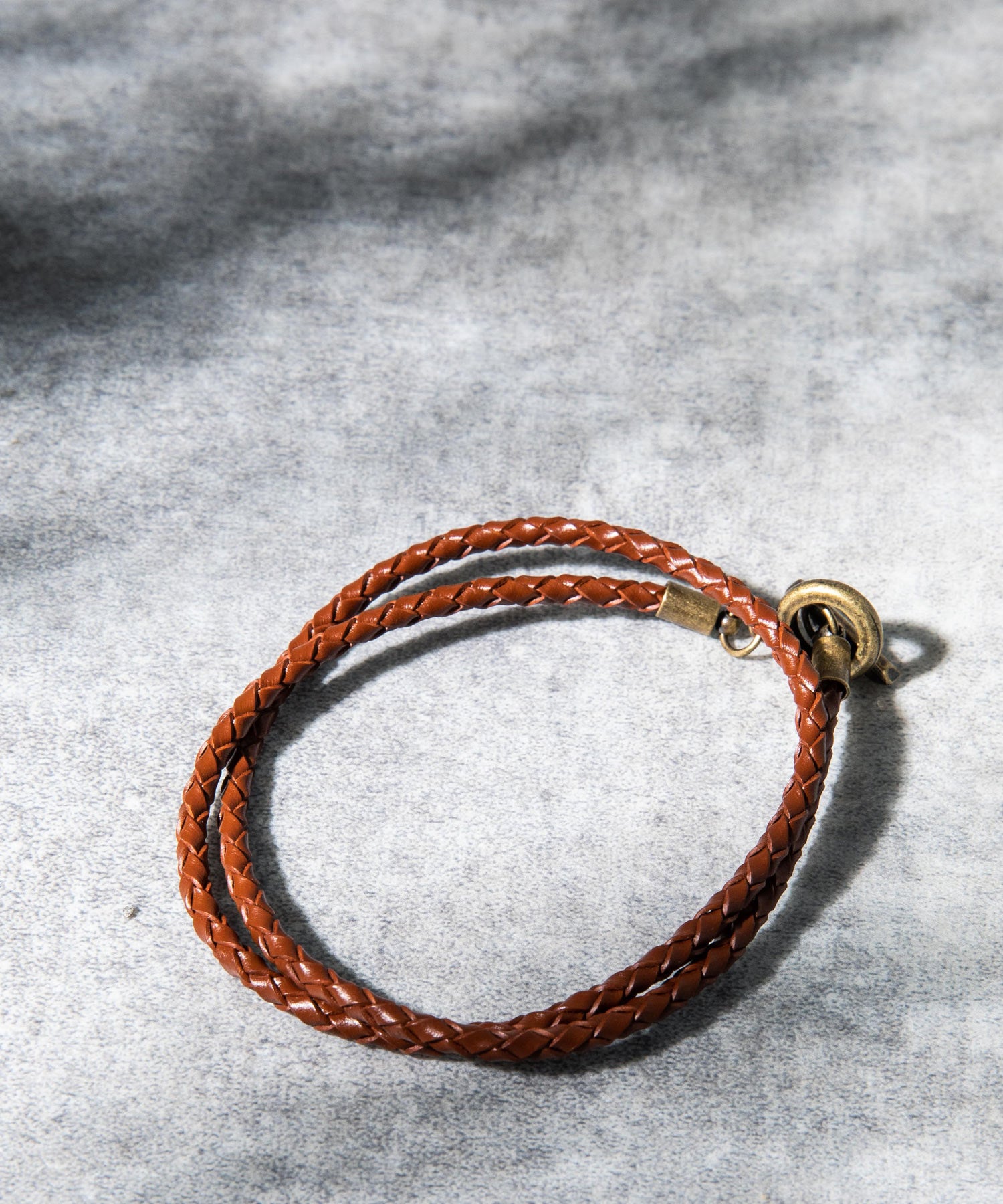 プレート リング チャーム 本革ブレスレット 9569