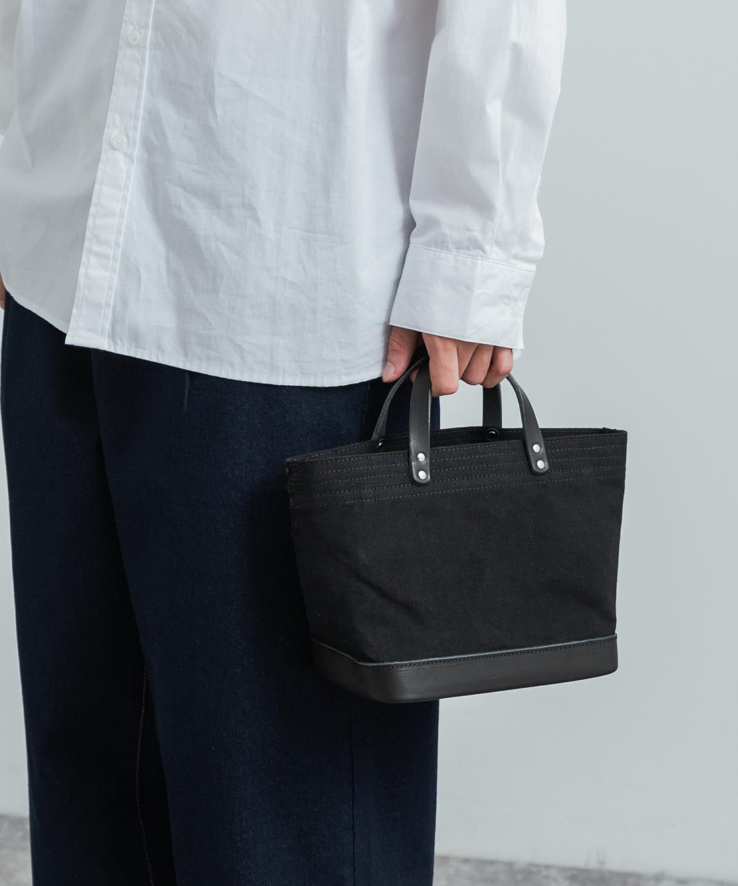 Butler Verner Sails バトラーバーナーセイルズ 日本製 国産 モールドレザーセルビッチキャンバス-ランチトート JI-2712 12319