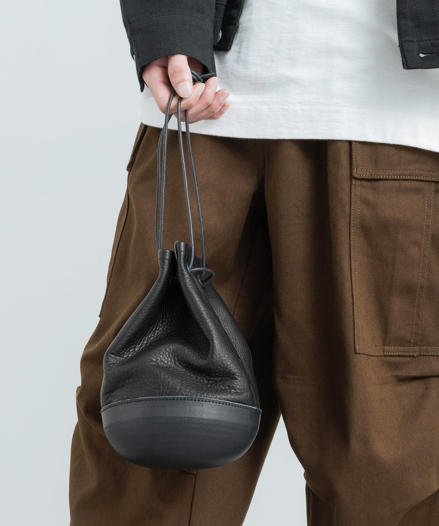 Butler Verner Sails バトラーバーナーセイルズ 日本製 国産DARUMA ALLレザー巾着バッグ JA-2635 11515