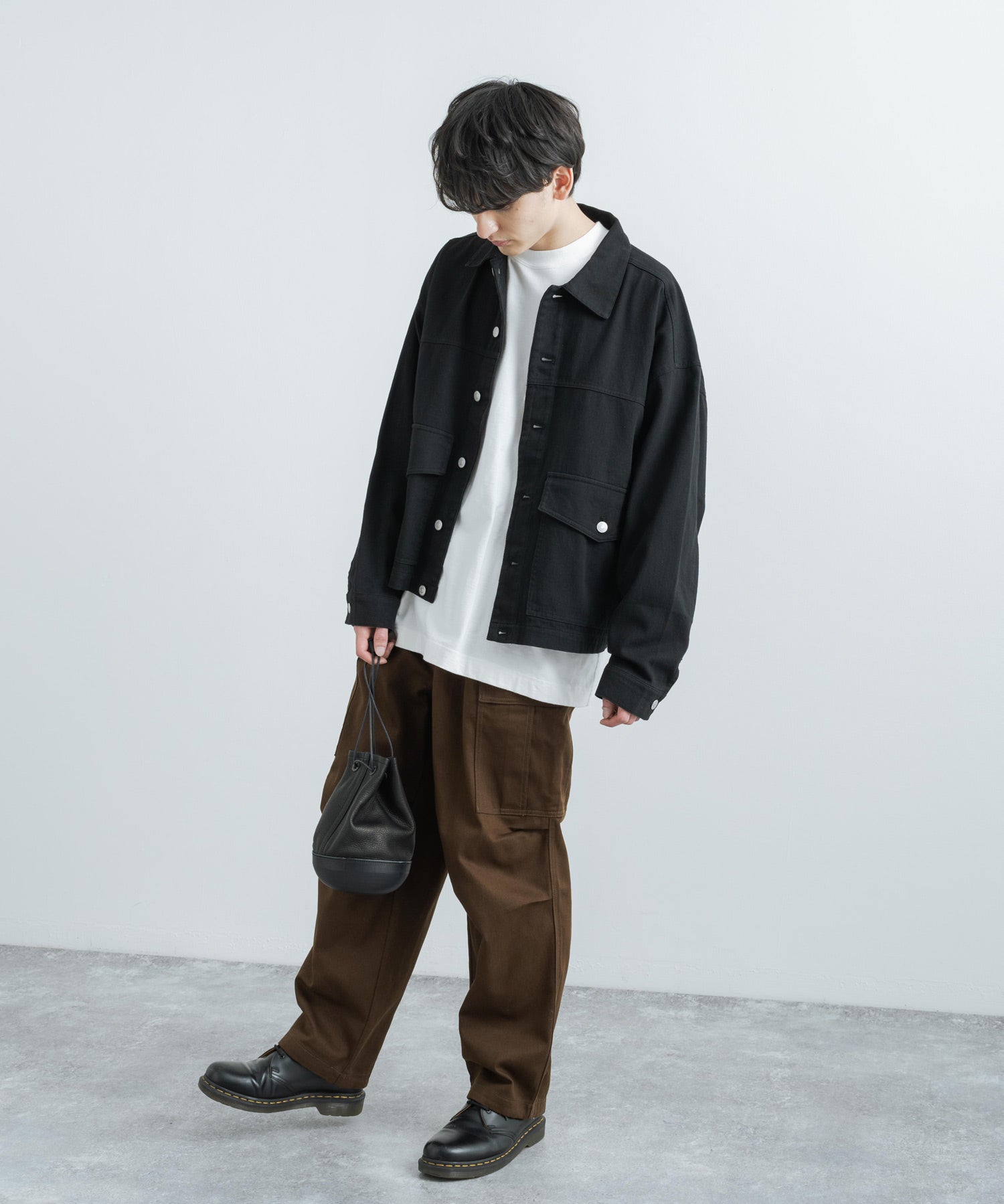 Butler Verner Sails バトラーバーナーセイルズ 日本製 国産DARUMA ALLレザー巾着バッグ JA-2635 11515