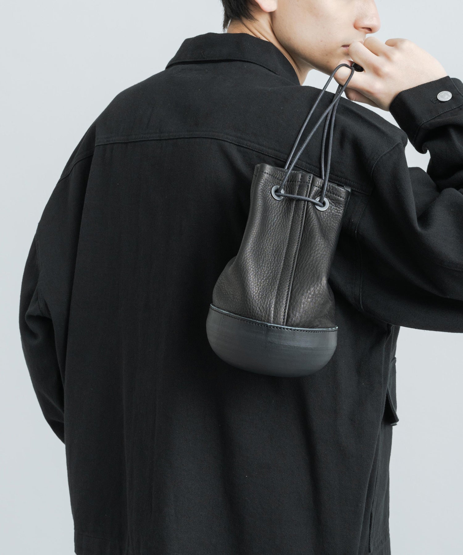 Butler Verner Sails バトラーバーナーセイルズ 日本製 国産DARUMA ALLレザー巾着バッグ JA-2635 11515