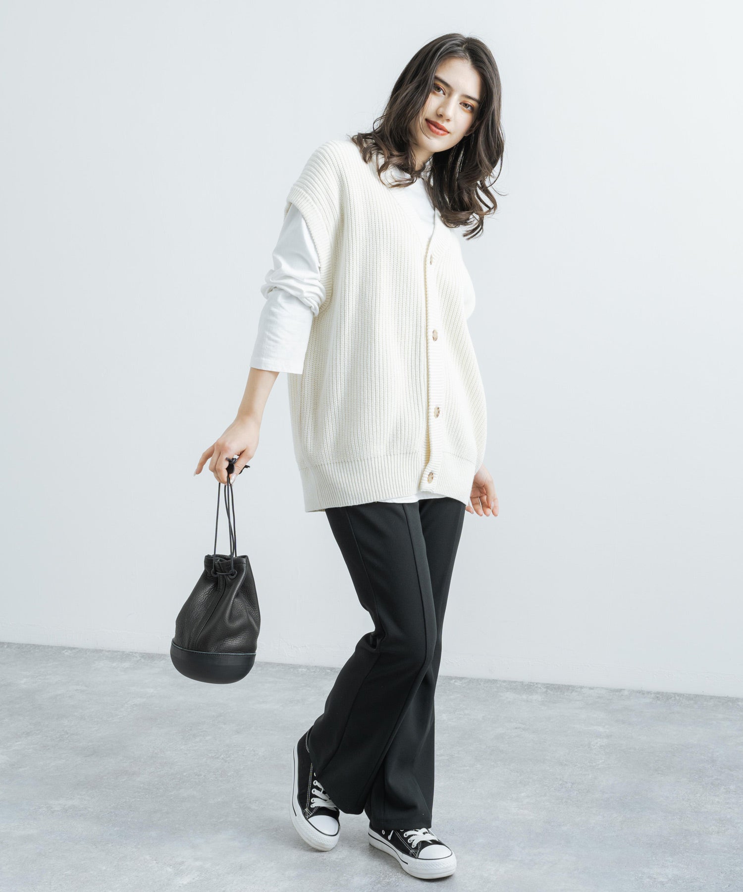 Butler Verner Sails バトラーバーナーセイルズ 日本製 国産DARUMA ALLレザー巾着バッグ JA-2635 11515