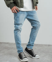 ストレッチデニム テーパードスキニーサルエルパンツ 12275