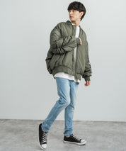 ストレッチデニム テーパードスキニーサルエルパンツ 12275