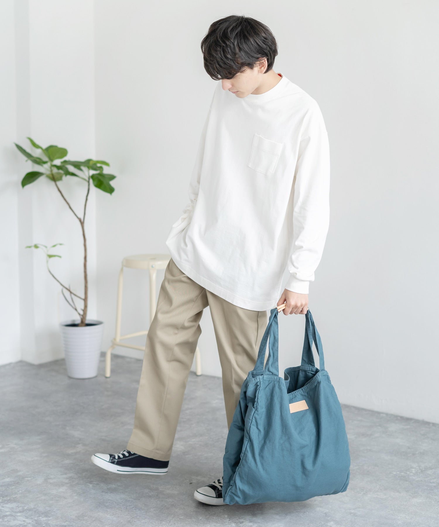 Butler Verner Sails バトラーバーナーセイルズ 日本製 国産 反応染めムラ糸キャンバスビッグトート JA-2050-2 11032