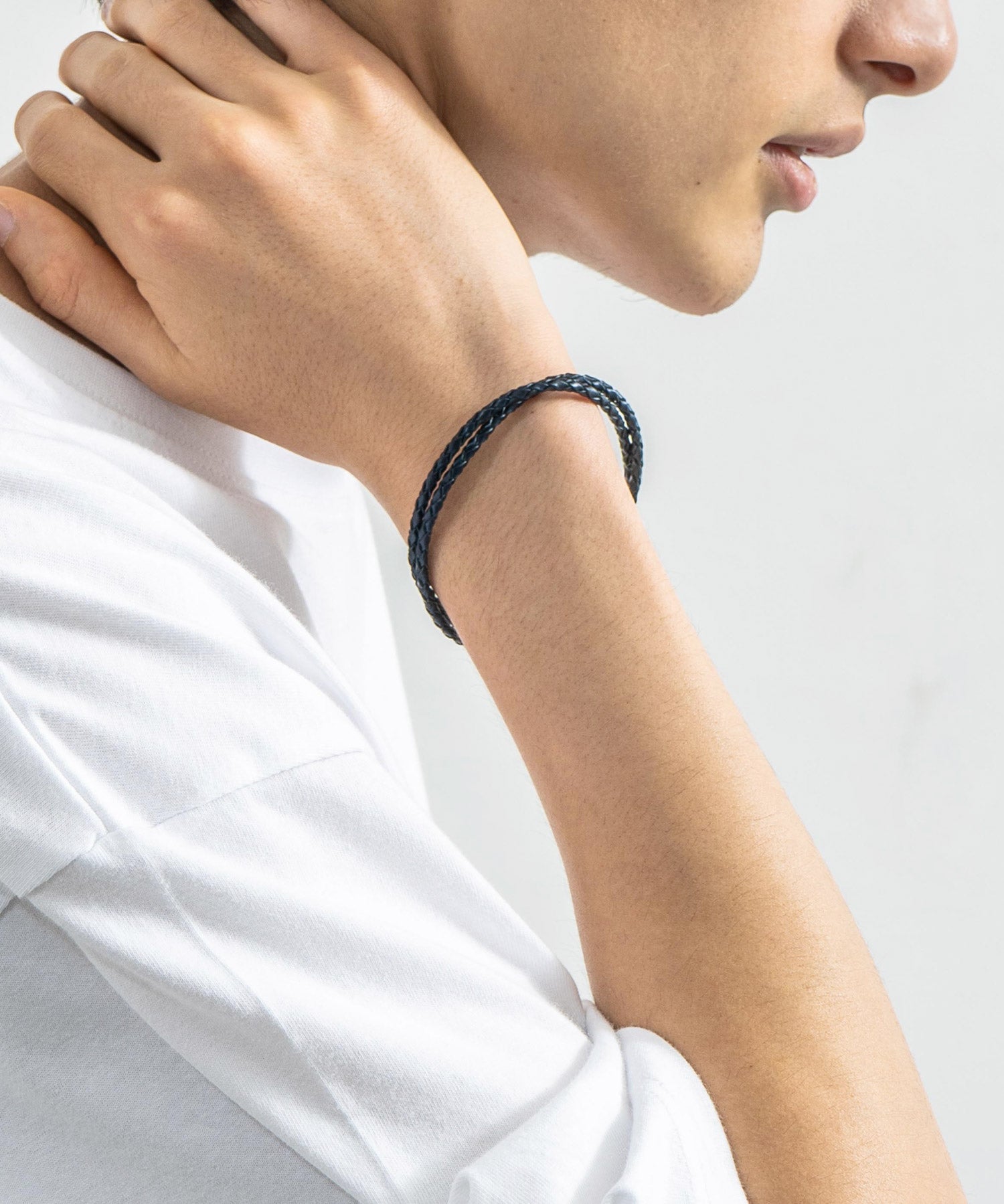 プレート リング チャーム 本革ブレスレット 9569